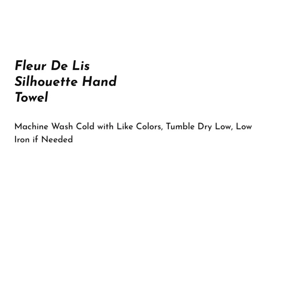 The Royal Standard Fleur-de-Lis Silhouette Hand Towel